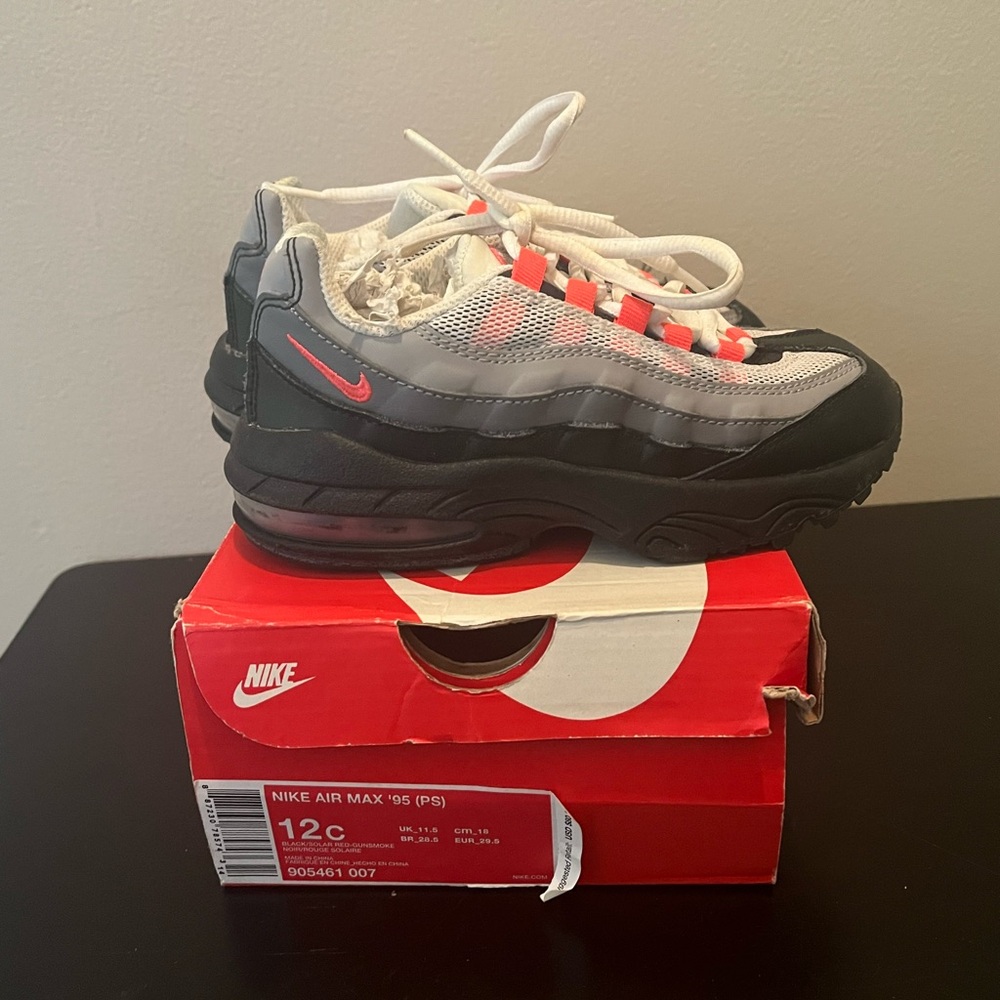 Nike Air Max 95 PS Black and Gray Sneakers - Picture 2 of 3